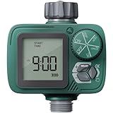 Sprinkler Timer, Programmable Hose Timer with Rain Delay, Manual and Automatic Watering System, Water Timers for Garden Hose, Waterproof Digital Irrigation for Yard, Lawn, Pool, 1 Outlet