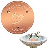 1PC Bird Bath Copper Disk,1mm Thick Reinforced 99.99% Pure Copper Disc with Triple-Point Support,Bird Bath Accessories for Outside Birdbaths Bowls Physical Safe Water Cleaner for All-Season Use