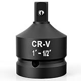 Impact Socket Adapter and Reducer Set,1" to 1/2" Impact Adapter Set Breaker Bar Wrench Conversion Kit Mechanic tools