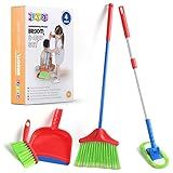 Play22 Kids Cleaning Set 4 Piece - Toy Cleaning Set Includes Broom, Mop, Brush, Dust Pan - Toy Kitchen Toddler Set is A Great Toy Gift for Boys & Girls
