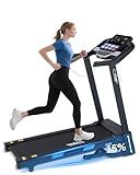 BORGUSI Auto Incline Treadmill - 300+ LBS Capacity 3.5HP Folding Treadmills with 15% Auto Incline, Running Machine for Home, 10 MPH Speed, 36 Preset Programs, Upgrade LCD Panel, Bluetooth App
