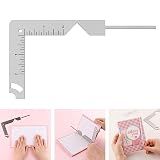 Briartw Book Cover Guide,5-in-1 Stainless Steel Metal Bookbinding Cover Tool