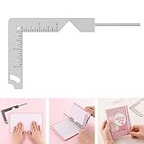 Briartw Book Cover Guide,5-in-1 Stainless Steel Metal Bookbinding Cover Tool for Making Book Cover-Creating Book Covers Out of Chipboard Simple-Adding Personal Touch to A Notebook or Album