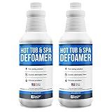 Essential Values Hot Tub Foam Eliminator - 2 Pack Pool & Spa Defoamer (32oz/ Bottles) - Eliminate Foam Without Harsh Hot Tub Chemicals - Safe Silicone AntiFoam