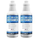 Essential Values Hot Tub Foam Eliminator - 2 Pack Pool & Spa Defoamer (32oz/ Bottles) - Eliminate Foam Without Harsh Hot Tub Chemicals - Safe Silicone AntiFoam
