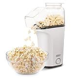 DASH Fresh Pop Popcorn Maker - Oil-Free, Air Popcorn Popper - With Measuring Cup & Recipe Guide - Perfect for Movie Nights - 16 Cups, White