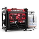 PowerSmart 4400W Dual Fuel Inverter Generator, Gas and Propane Portable Generator with 223cc Engine, 30A RV Ready, Auto Switch, EPA, CO Sensor, Parallel Ready, for Home Use, Camping Outdoor