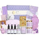 Valentines Day Gifts for Women, 30Pcs Skin Care Set, Bath & Body Gift Set, Face Cream, Essential Oil, Scented Candle, Serum, Lavender Scented, Spa Birthday Gifts, Mother's Day Gift, Christmas