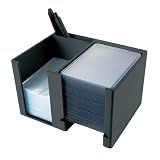 Trading Card Toploader & Penny Sleeve Station with Anti-Slip Base & Tool Storage | Dual Compartment Heavy-Duty Dispenser for Sports Cards & TCG | One-Hand Access Organizer for Card Breaks & Sorting