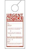 Rent Past Due Door Hanger Tags - Bilingual English and Spanish for Property Management Rentals Apartments (100 Pack)