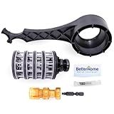 Complete Clack WS1 Water Softener Interior Rebuild Kit with Clack Wrench - GENUINE OEM Parts Bundle Including Service Wrench, Spacer Stack, Downflow & Regenerant Pistons. Full Service Repair Kit