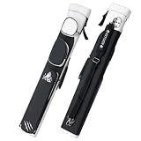 KONLLEN 2x4 Hard Pool Cue Case – Professional Billiards Cue Case for 2 Butts & 4 Shafts, Durable Hard Shell Cue Bag with Adjustable Shoulder Strap, Large Storage Pockets