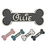 Lumber Reveal USA Personalized Dog Name Plaque | Dog Bone Shaped Sign | Handmade Wooden Sign for Dog House | Customizable Puppy Home Decor | Doghouse Wall Decor | Dog Crate Accessory