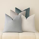 a moment Pack of 4 Couch Pillow Covers,Outdoor Waterproof Cushion Covers for Patio Furniture Garden Pet-Friendly Stain-Resistant Throw Pillow Cases 18x18 inch Blue