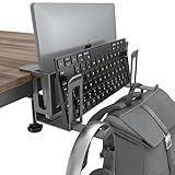 NODOCA 2-Slot Laptop Storage for Desk, Vertical Laptop Stand for Desk, MacBook Vertical Stand, with Headphone Holder, Desk Side Storage for MacBook/Surface/Samsung/HP/Dell[L, Black]