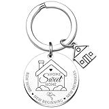 Housewarming Gifts House Key Chain New Home Gifts for Women Men Closing Gift for Home Buyers New Homeowner Gift for Couple Friends Christmas Presents for Her Him House Warming Accessories