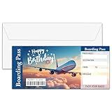 Birthday Boarding Pass Gift Ticket, Surprise Trip Reveal Ideas, Birthday Christmas Anniversary Valentine's Gifts, Fake Plane Tickets, 1 PC (A01)