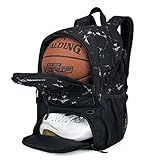 GRANDUP Basketball backpack with ball and shoes compartment Fit Volleyball, soccer, Swim, Gym, Travel, large capacity sports training equipment bags
