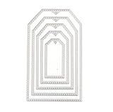Mvchifay Cutting Dies Metal Stencils Scrapbooking Tool DIY Craft Carbon Steel Embossing Template for Paper Card Making (5 Pcs Tag)