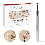 MelodySusie 100Pcs Soft Nail Sponges for Ombre, Nail Art Sponges With Grabbing Pen, Blooming Nails, Gradient Nail, Manicure Nail Art Tools, Professional Accessories Supplies for Home and Salon Use