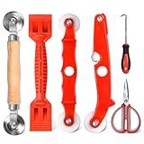 Screen Repair Tool,Window Roller,Spline Installer,6 in 1 Window Installation Tool,Screen Mouse Spline Roller for Installing & Replacing Window Patio Sliding Door-Ideal for Holiday Gift (6 in 1)