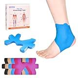 IEADEN Precut Kinesiology Tape for Ankle, 10 Pcs - Ankle Support & Stability, Ankle Pain Relief Athletic Tape - Waterproof & Elastic, Breathable Hypoallergenic Latex-Free Tape, Blue