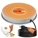 YOTNUS Chicken Water Heater for Winter: 11 Inch Chicken Water Heater Base, 77℉ Automatic Shut-Off, Safe for Outdoor Use, 125W Heated Chicken Waterer, Poultry Water Deicer with 6 Feet Cord
