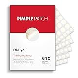 Daolyo Pimple Patches for Face - 3 Size 510 Counts Hydrocolloid Acne Patches for Covering Zits and Blemishes, Spot Stickers with Salicylic Acid, Tea Tree Oil & Calendula Oil(8mm,10mm,12mm)