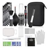 14-in-1 Camera Lens Cleaning Kit - Mirrorless & DSLR Sensor Cleaning Kit for Canon, Sony, Nikon Including Lens Blower, Detergent, Swabs, Cloth, Pen, Brush