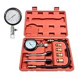 8PCS Car Compression Tester, 0-300PSI Engine Cylinder Pressure Gauge, Universal Petrol Compression Tester Automotive Tool for Car, Motorcycle, Truck, Snowmobile, ATV