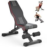 Adjustable Foldable 660LB Weight Bench, Lifting Sit-up Multi-use Workout Bench Exercise Bench Incline Decline Flat Utility Bench Press for Home Gym