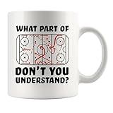 Panvola What Part of Don't You Understand Hockey Player Gifts Funny Sarcastic Coach Gifts For Hockey Ceramic Coffee Mug (White, 11 oz)