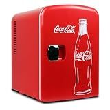Coca-Cola 4L Mini Fridge, 6 Can, Classic Bottle Design, Red