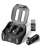 Middle Rabbit SW4 Pro Gaming Earbuds with Mic Wireless, 2.4G Dongle + Bluetooth Dual Mode, 20ms Low Latency, Compatible with PS5, PS4, PlayStation, Desktop&Laptop PC, VR