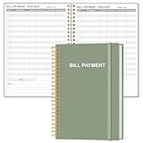 Bill Payment Tracker Notebook - Monthly Bill Organizer & Planner for Personal Budgeting Financial, Payments Checklist Organizer, 5.8" x 8.5", Green