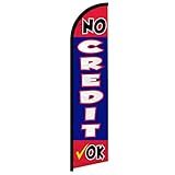 Infinity Republic - No Credit OK Windless Full Sleeve Banner Swooper Flag - Perfect for Businesses, Dealerships, Property Management, Loan Offices, etc!