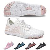 Hike Barefoot Shoes for Women Men, Breathable Non-Slip Athletic Footwear, Wide Toe Water Shoes for Hiking, Non-Slip Neuropathy Shoes for Women Men, Grounded Comfort wear White