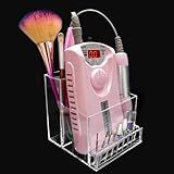10 Holes Storage Box Holder Organizer to Display Nail Drill Bit File Brush Electric Machine Manicure Accessory, Grinding Tool Essentials, Acrylic Clear Transparent Stand Case Desk Room Accessories
