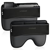 Coverado Universal Car Seat Gap Filler Organizer, Premium Suede Leather Car Seat Side Gap Filler, Seat Gap Storage Box for Suv Truck, Car Interior Accessories