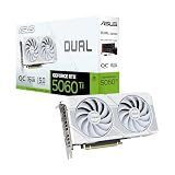 ASUS Dual NVIDIA GeForce RTX™ 5060 Ti 16GB GDDR7 White OC Edition (PCIe 5.0, 16GB GDDR7, DLSS 4, HDMI 2.1b, DisplayPort 2.1b, 2.5-Slot Design, Axial-tech Fan Design, 0dB Technology), 3 Year Warranty