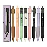 Lopenle 8 PCS Novelty ABCD Pens -Capybara Pens Fun Answer Pen For Test Inspiring Saying Pen with Black Ink for School,Office Christmas Gifts & Birthday Party Favors