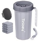 Tinioey Paw Cleaner with Handle for Large Dogs - Effectively Cleans Muddy Paws and Feet for Dogs & Pets (Gray)