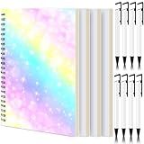 Seajan 12 Pcs Blank Journal Notebook Including 4 Pcs A5 120 Pages Sublimation Notebooks Blank 8 Sublimation Pens for School Supplies DIY Back to School Gifts