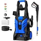 Pressure Washer, Power Washer with 4 Nozzles and Foam Cannon, High Pressure Cleaning Machine for Cars, Driveways, Fences, Patios, Home Cleaning.