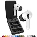 Foam Masters Ultra-Premium Memory Foam Ear Tips for AirPods Pro 1st & 2nd Gen | 3 Pairs | New Ver. | Secure Fit | Super Comfort | Better Noise Cancel | Replacement Buds (Medium, Black)