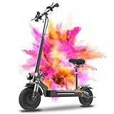 AJOOSOS X500 Electric Scooter with Seat, 48V 2400W Dual Motor, 40 MPH Top Speed, 40 Miles Long Range, Foldable E Scooter for Adults, 300 Lbs Max Load, 10" Pneumatic Tire