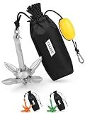 OULEME 1.5 LB Kayak Anchor Kit with 40 FT Rope & Buoy, Boat Anchor Kit for Kayaks, Canoes, SUPs, PWC, Jet Skis, Paddle Boards, Inflatable Small Boats, Fishing Accessories