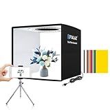 PULUZ Mini Photo Studio Light Box, Photo Shooting Tent kit, Portable Folding Photography Light Tent with CRI >95 104pcs LED Light & 6 Kinds Double-Sided Color Backgrounds for Small Size Products