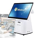 HJGJYWLQ Restaurant POS System with 15.6-Inch Touchscreen - All-in-One Cash Register for Small Business, 8GB RAM 128GB SSD, Retail Store Payment Terminal with Receipt Printer (Single Screen)
