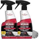 Weiman Daily Cooktop Cleaner & Degreaser, 2 Pack with Microfiber Cloth